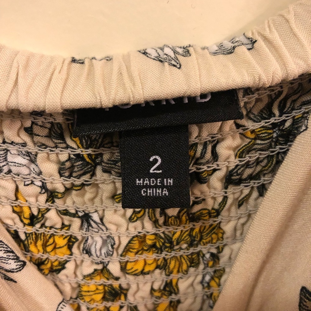 Torrid Cream Floral Tank Dress